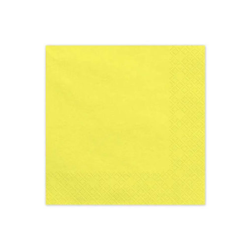 Picture of PAPER NAPKINS YELLOW 33X33CM - 20 PACK